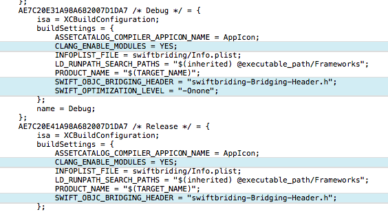 pbxproj diff